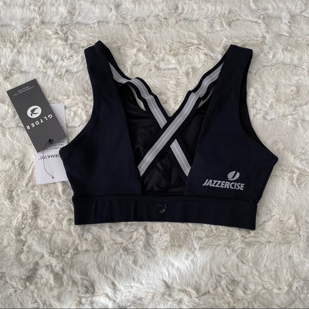 Glyder Black Incline Sports Bra Jazzercise XS NWT - Picture 5 of 5